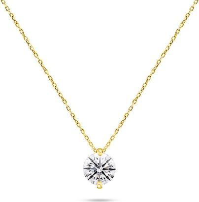 Image du produit Brilio Silver - Collier en zirconium plaqué or brillant NCL68Y