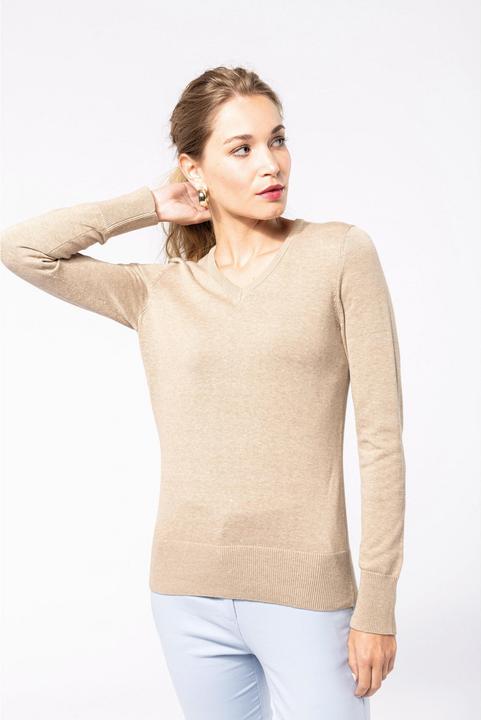 Produktbild Kariban Pullover mit V-Ausschnitt Damen (M)