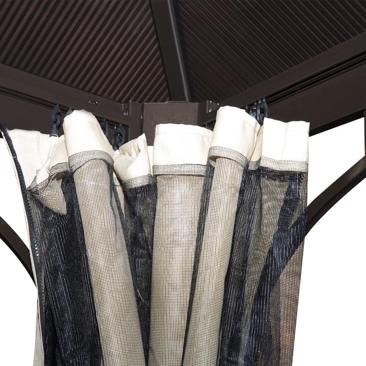 Image du produit Outsunny Pavillon de luxe avec toit translucide (300 cm, 300 cm)