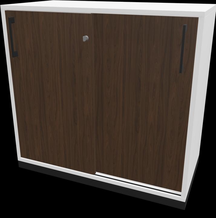 Walnut decor dark with structure, Black, White