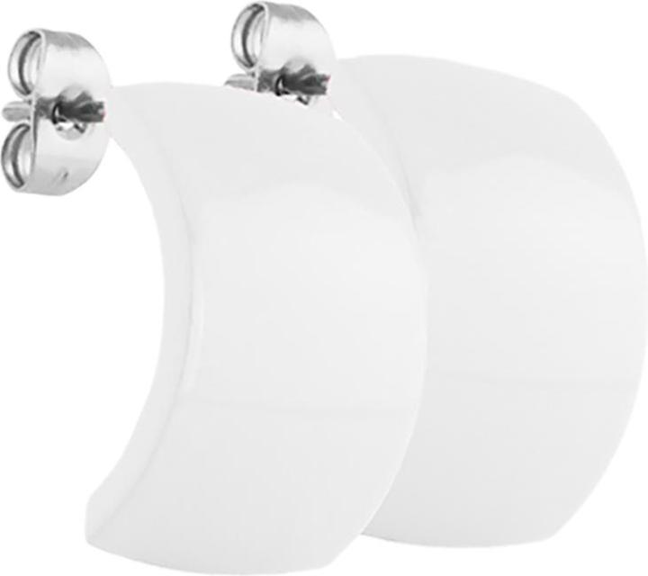 Image du produit Star Piercing Boucles d'oreilles Pure White Bouclier (sans laiton, Acier chirurgical 316L)
