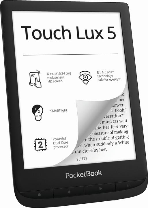 Produktbild PocketBook Touch Lux 5 inkl. Cover Shell (6", 8 GB, Ink Black)