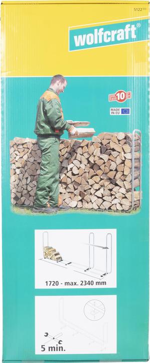 Immagine prodotto wolfcraft wolfcraft 1 Stapelhilfe für Brennholz (234 x 31 x 104,5 cm)