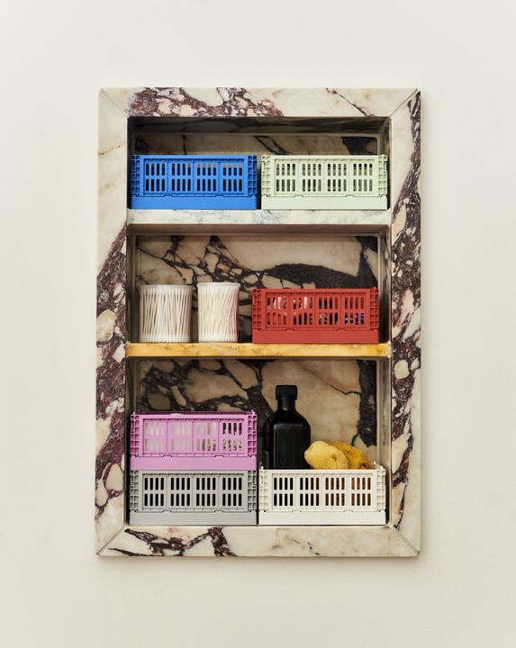Actual product image HAY Set of 2 Colour Crate Mini - Dusty Rose
