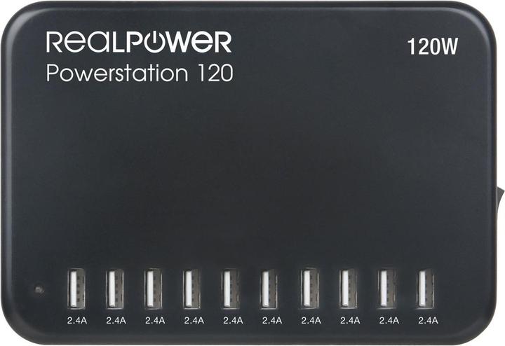 RealPower Power Station 120W (10 USB ports) (120 W)