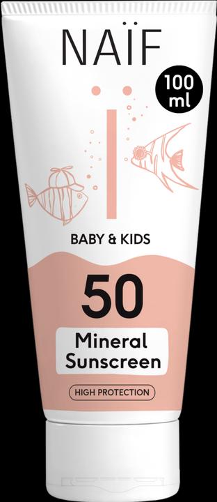 Actual product image Naïf Sun Cream (Suntan cream, SPF 50, 100 ml, 131 g)