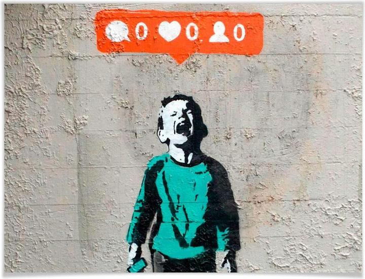 Image du produit Trenddeko Nobody likes me (Personne ne m'aime) (30 x 24 cm)