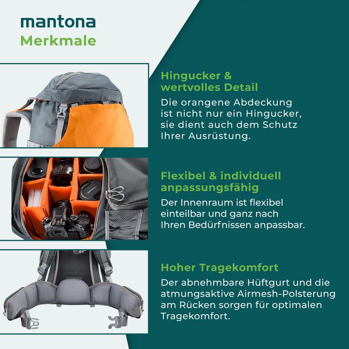 Image du produit mantona élémentsPro 40 orange (Sac à dos photo)
