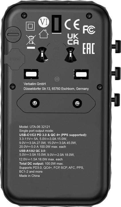 Produktbild Verbatim Universal-Reiseadapter