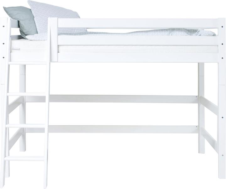 Produktbild Hoppekids ECO Luxury Mittelhochbett in 120x200cm mit durchgängigem Rausfallschutz und schräger Leite (120 x 200 cm)