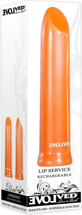 Immagine prodotto Evolved Love Is Back - Lip Service - Potente rossetto Petite ricaricabile a 10 velocità e funzioni - Sha (Arancia)