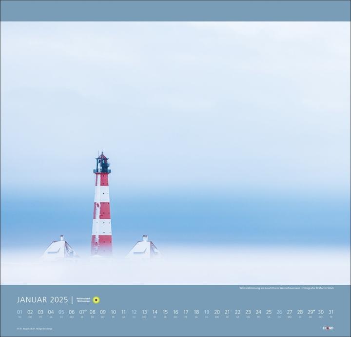 Produktbild Nationalpark Wattenmeer Edition Kalender 2025 - Martin Stock (48 x 46 cm, Harter Einband, Deutsch)