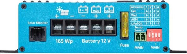 Produktbild Ective MPPT Solar Laderegler DSC12 Solarregler 165WP 12A für 2 12V Batterien PV