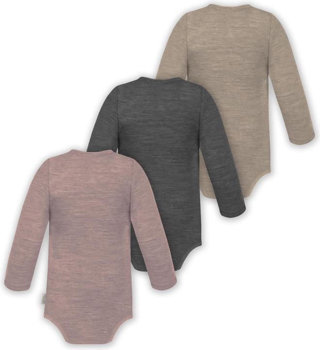 Immagine prodotto Normani Confezione da 3 pezzi di body a maniche lunghe in merino per bambino e bambina - 9355 (68)