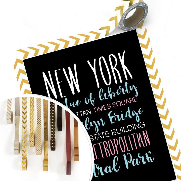 Actual product image Trenddeko New York words (24 x 30 cm)
