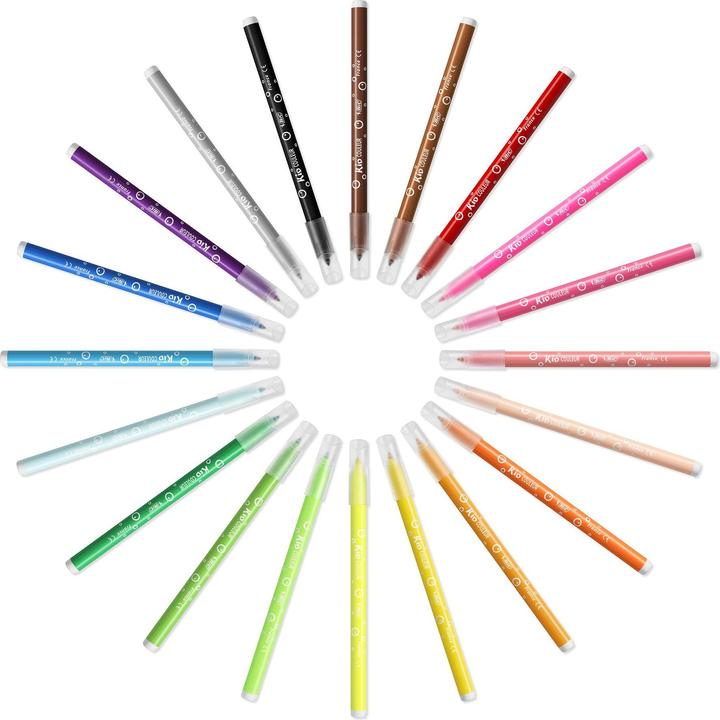 Image du produit Bic Kids Stylos à pointe en fibre Kid Couleur (Multicolore, 24 x)