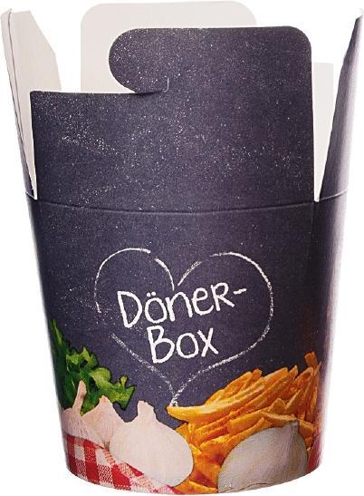 Boîte à kebab en carton TOP 710ml (50 x)