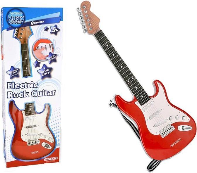 Produktbild Bontempi E-Gitarre Rot mit Gitarrengurt