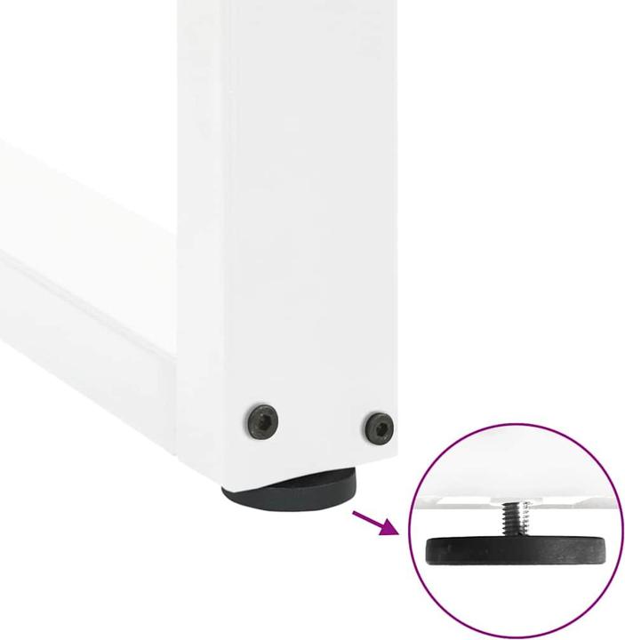 Actual product image VidaXL U-shaped coffee table legs 2 pcs. White 100x(72-73) cm steel table leg