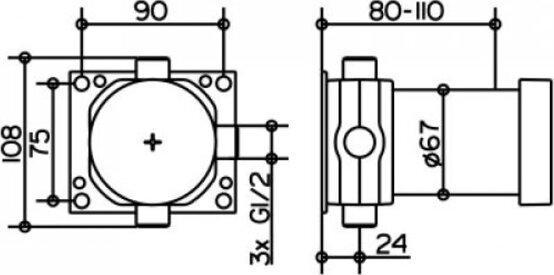 Actual product image Keuco Flush-mounted functional unit IXMO