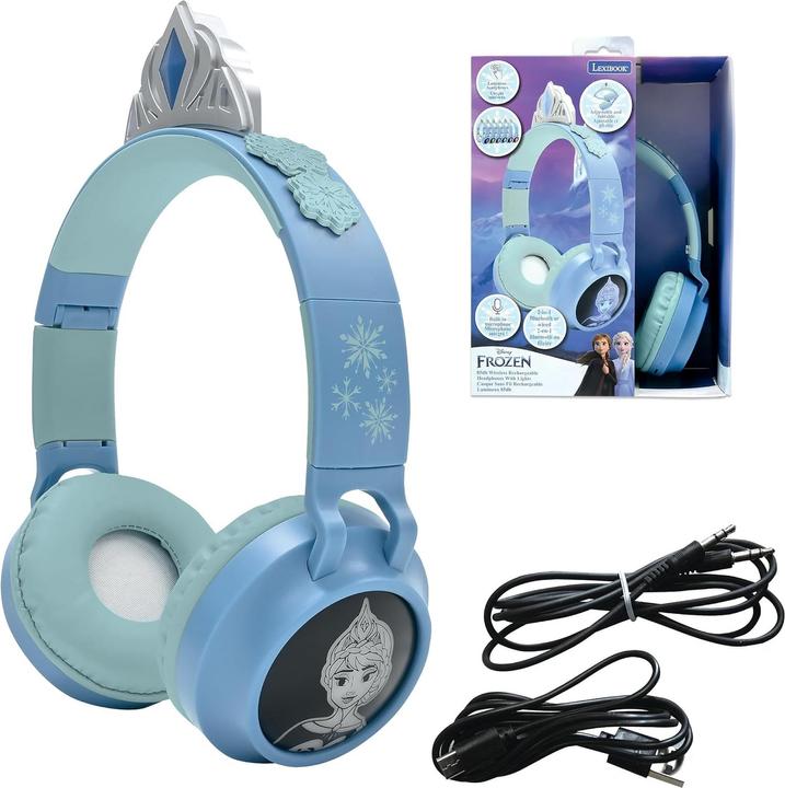 Produktbild Lexibook 2-in-1 Bluetooth/Kabel-Kopfhörer Frozen Blau