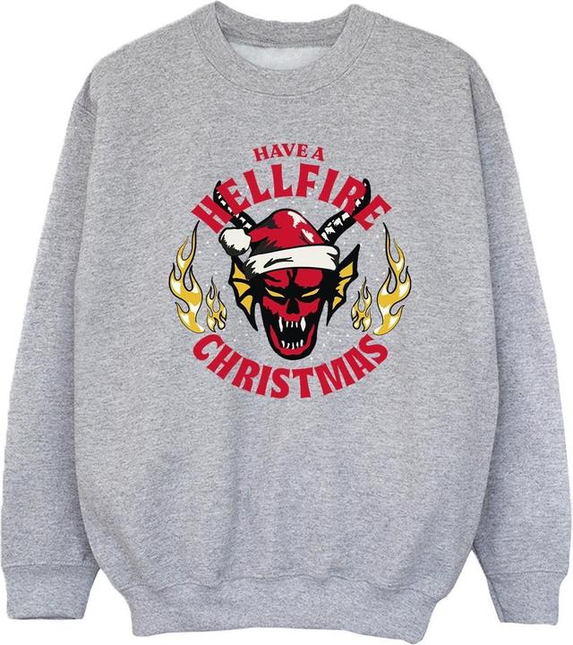 Actual product image Netflix Girls Stranger Things Hellfire Christmas Sweatshirt (152, 158)