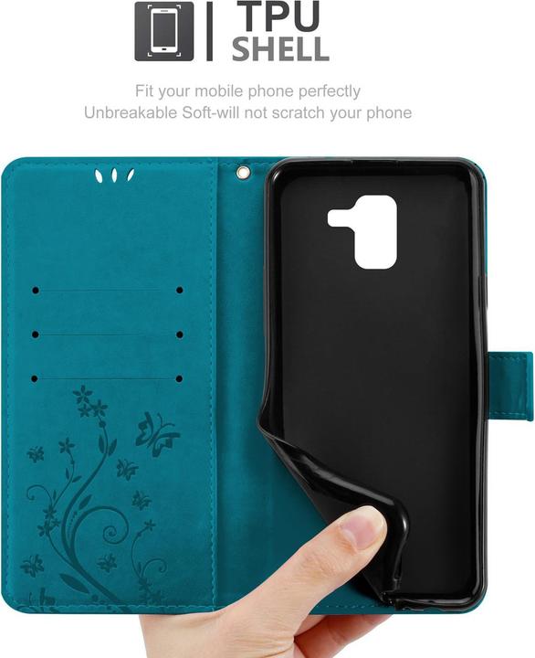 Productafbeelding Cadorabo Bloemen Boekomslag (Samsung Galaxy J6 (2018))