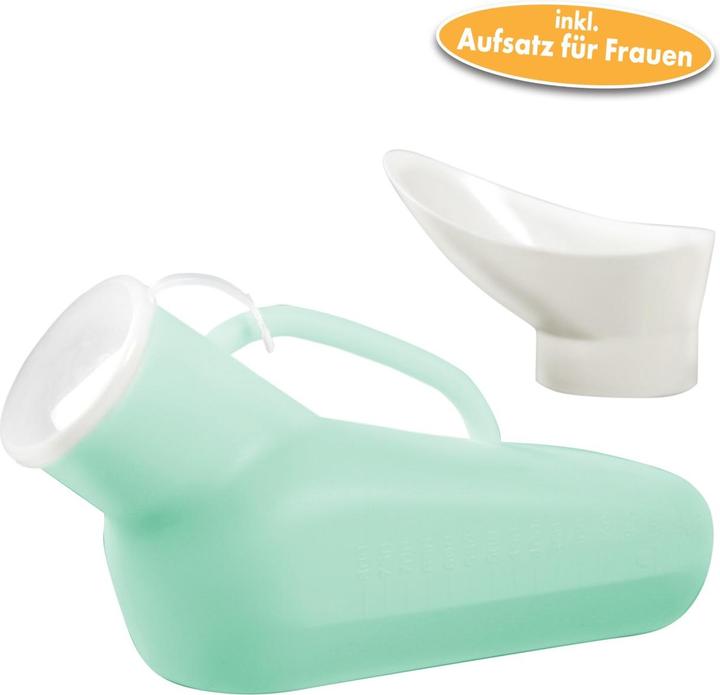 Vital Comfort Urinal für unterwegs, Unisex, 800 ml, Weiss, inklusive Aufsatz