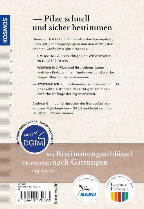 Actual product image Kosmos Handbuch für Pilzsammler (German, Andreas Gminder, 2021)