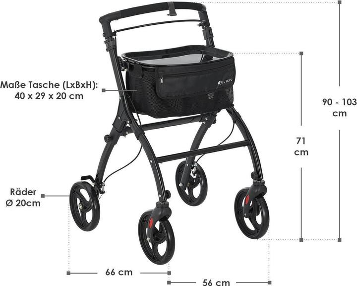 Actual product image Juskys Aluminium Wohnungsrollator