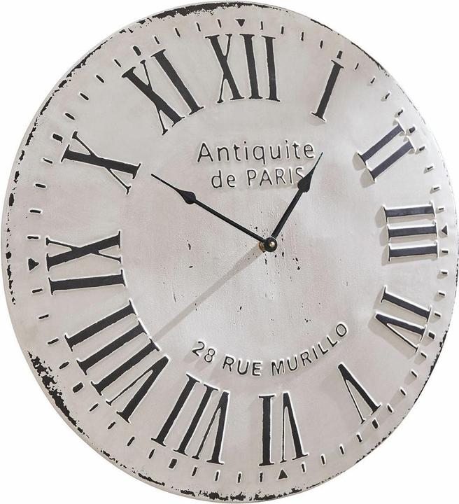 Actual product image Loberon Clock Rue Murillo antique white/black (57 cm)