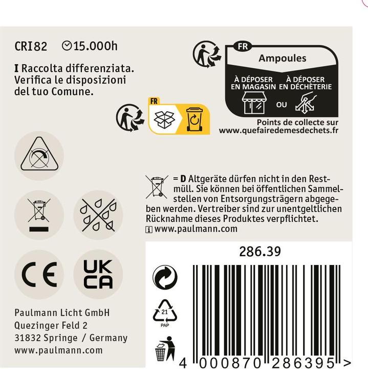 Actual product image Paulmann Drops set of 2 (E27, 5 W, 470 lm, 2 x, F)