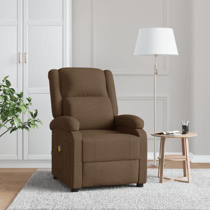 Actual product image VidaXL Massage armchair TV armchair Relax armchair Recliner armchair Brown fabric