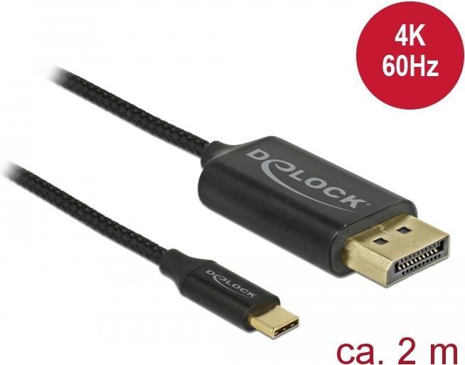 Produktbild Delock DisplayPort — USB Typ C (2 m, USB Typ C, DisplayPort)