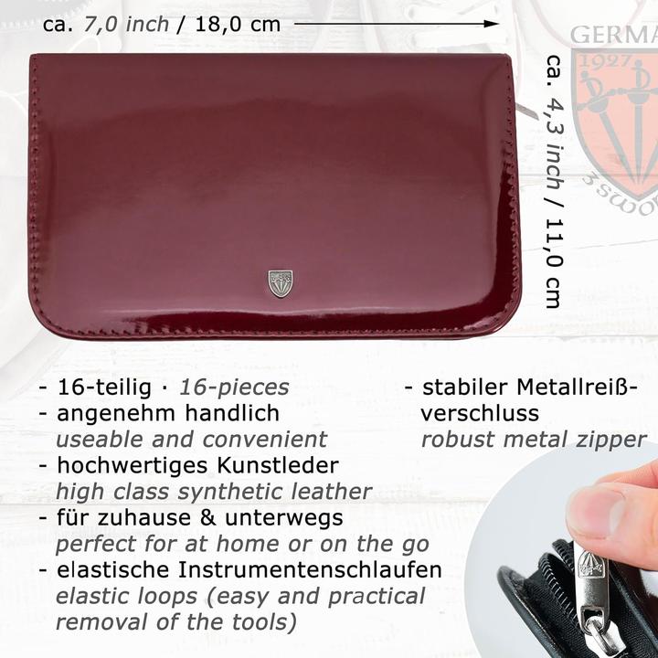 Actual product image Kellermann Nail care set Cinisello 16 pcs., wine red/lacquer