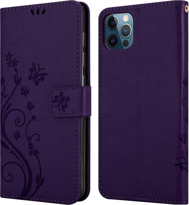 Actual product image Cadorabo Flower Book cover (Apple iPhone 12 Pro Max)