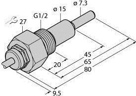 Turck Capteur d'immersion FCSG1, L065, 2A4NAEX0