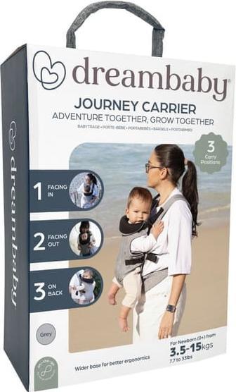 Actual product image Dreambaby Baby carrier Journey grey mottled