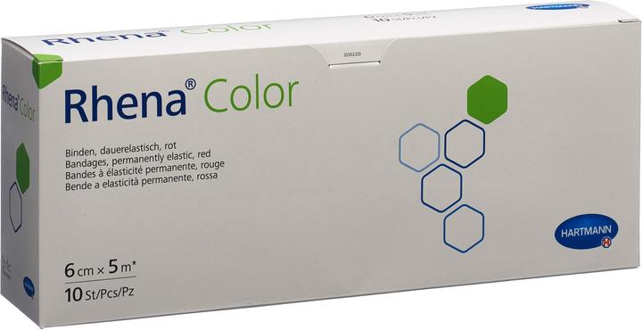 Rhena Color Elastische Binden 6cmx5m rot offen