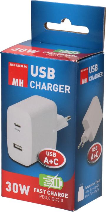Image du produit Max Hauri Chargeur USB A/C 30W (30 W)