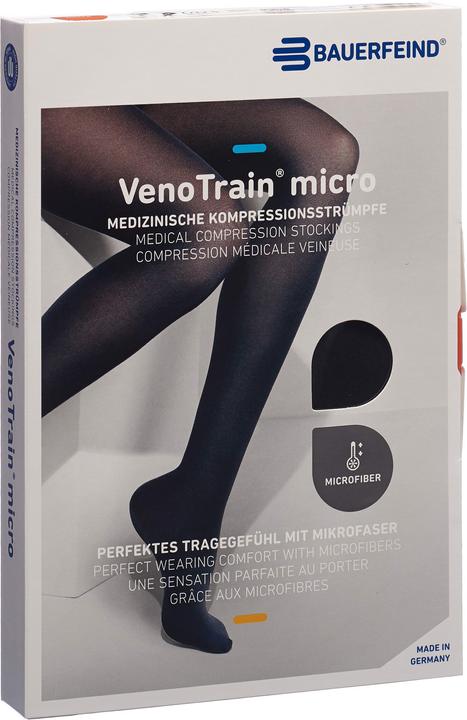Veno Train MICRO A-G KKL2 S plus/long offene Fussspitze schwarz Haftband Spitze normal (S)