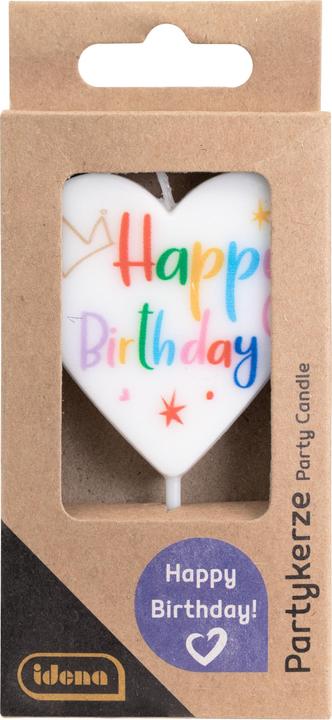 Produktbild Idena Kerze Happy Birthday Herz (1 x)