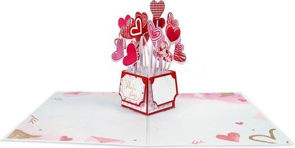 Image du produit MU Classic Carte de voeux pop-up pour la Saint-Valentin - Coeurs (1 pcs)