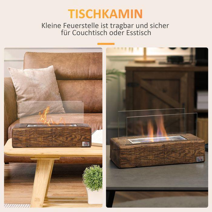 Produktbild Swisshandel24 Ethanol-Kamin, 0,15L Brenndauer 45 Min, Tischkamin (33 x 16 x 18 cm)