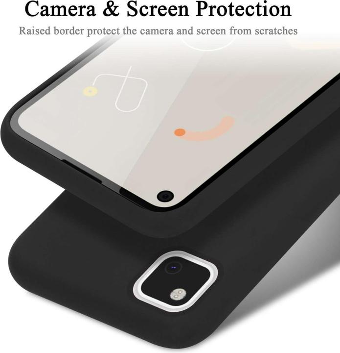 Actual product image Cadorabo Bumper Case for Google PIXEL 4A 5G TPU Liquid Silicone Cover for Google PIXEL 4A 5G (Google Pixel 4a 5G)