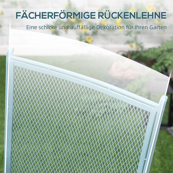 Produktbild Swisshandel24 Garten Sitzgruppe für 2 Personen Bistro-Set Garnitur 1 Tisch+2 faltbare Stühle für Terrasse Balkon M (55.50 cm)