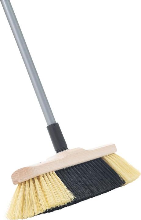 Actual product image Novaliv 1x Indoor broom with handle I fine synthetic bristles I Hand broom wood I Telescopic handle I House (1 pcs.)