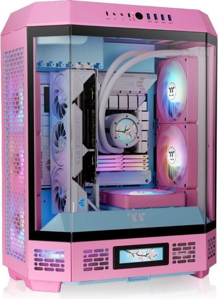 Actual product image Thermaltake The Tower 600 (pink, Tempered Glass x 3) (Mini-ITX, ATX, mATX)