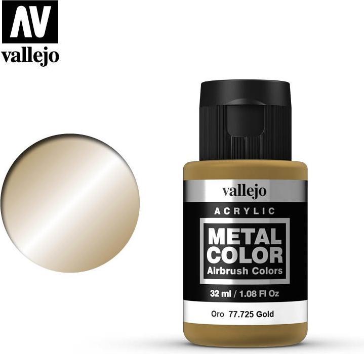 Actual product image Vallejo Air Metal Color - Gold (77.725) (Gold, 32 ml)