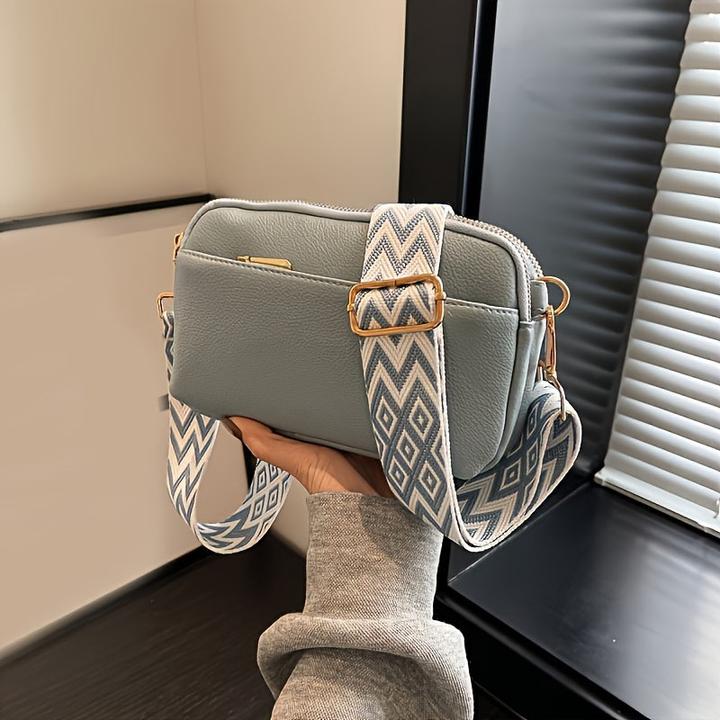 Actual product image Only-Bags.Store Mini cross-body bag, square purse with wide shoulder strap, stylish